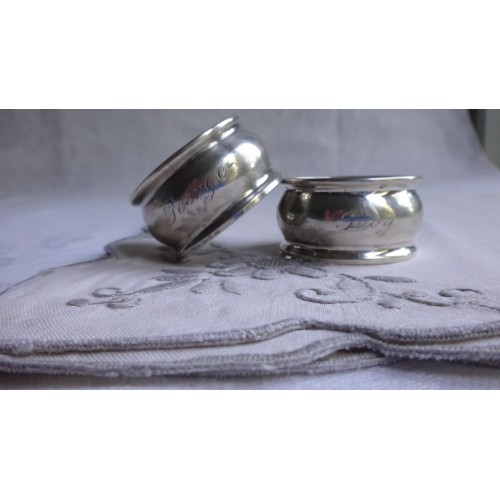 Vintage Canadian Sterling Napkin Rings by Roden